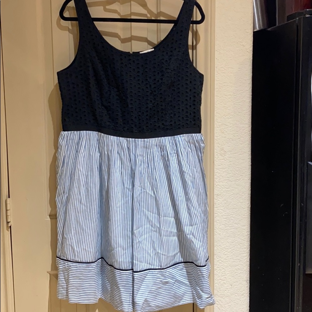 Loft blue eyelet dress